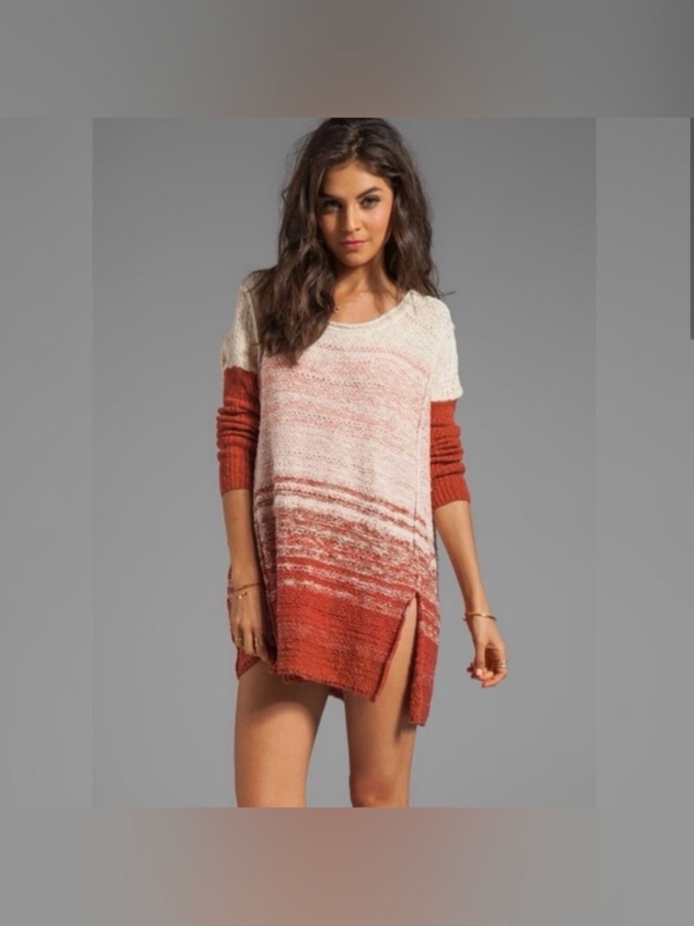 Free People Side Split Pullover Sweater Dress XS